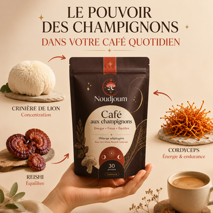 Noudjoum Café aux Champignons – Énergie, Focus & Équilibre au Quotidien
